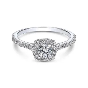 0.67ctw Victorian Style Diamond Engagement Ring - White Gold