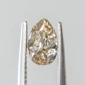 0.72CT CHAMPAGNE PEAR DIAMOND, 7.78x5.09x2.88MM, SI1 C3