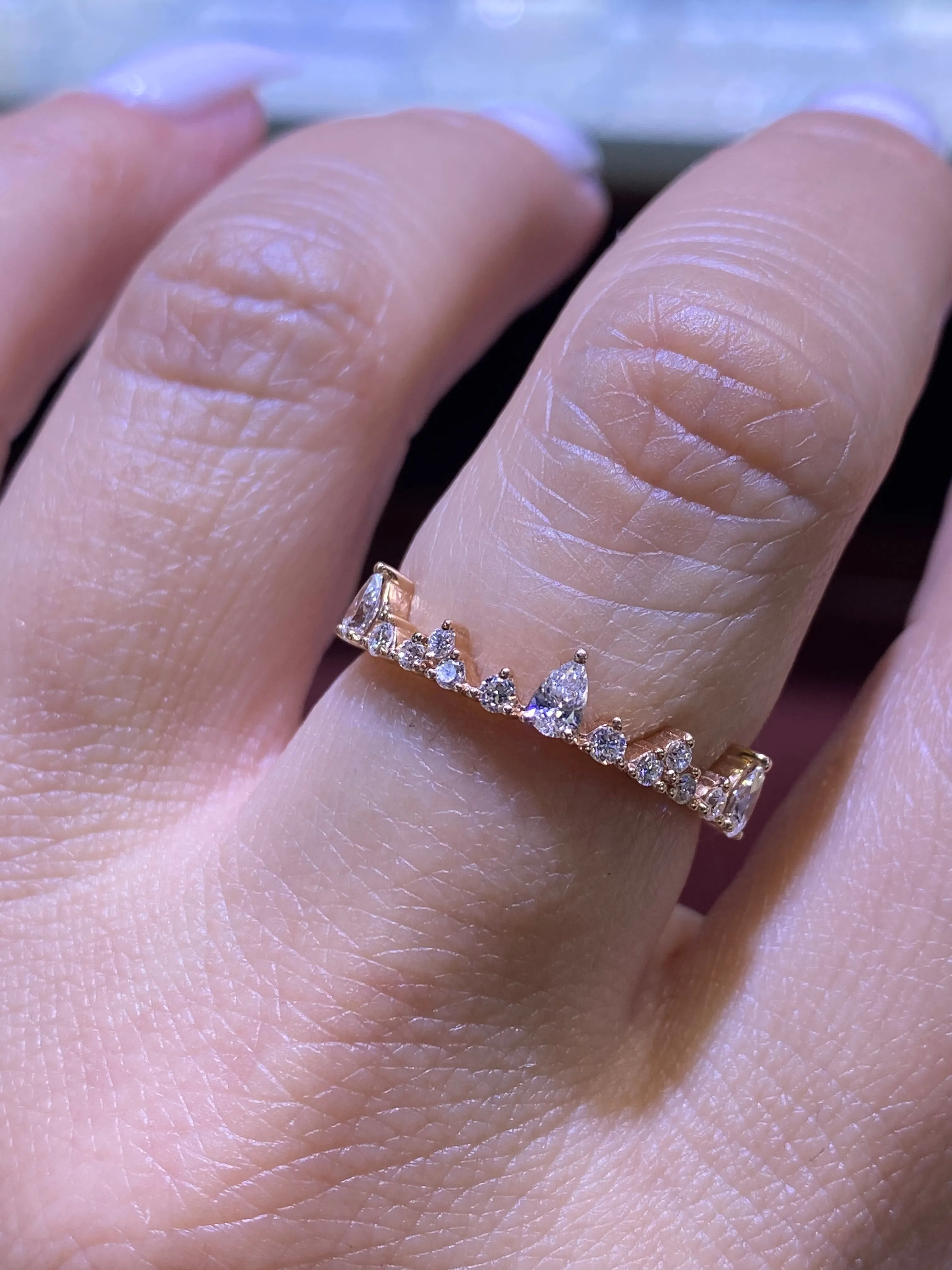 14K Crown Diamond Ring