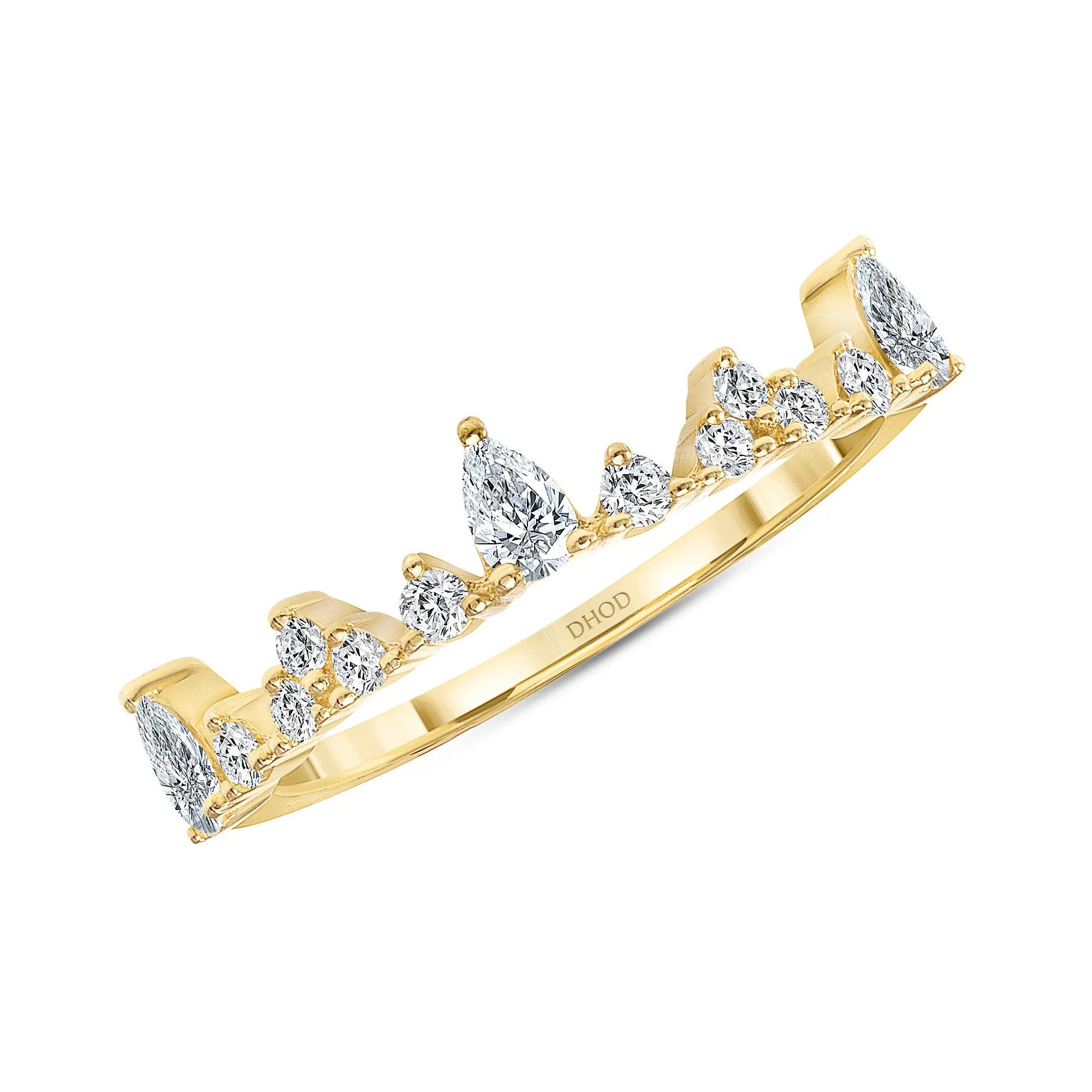 14K Crown Diamond Ring