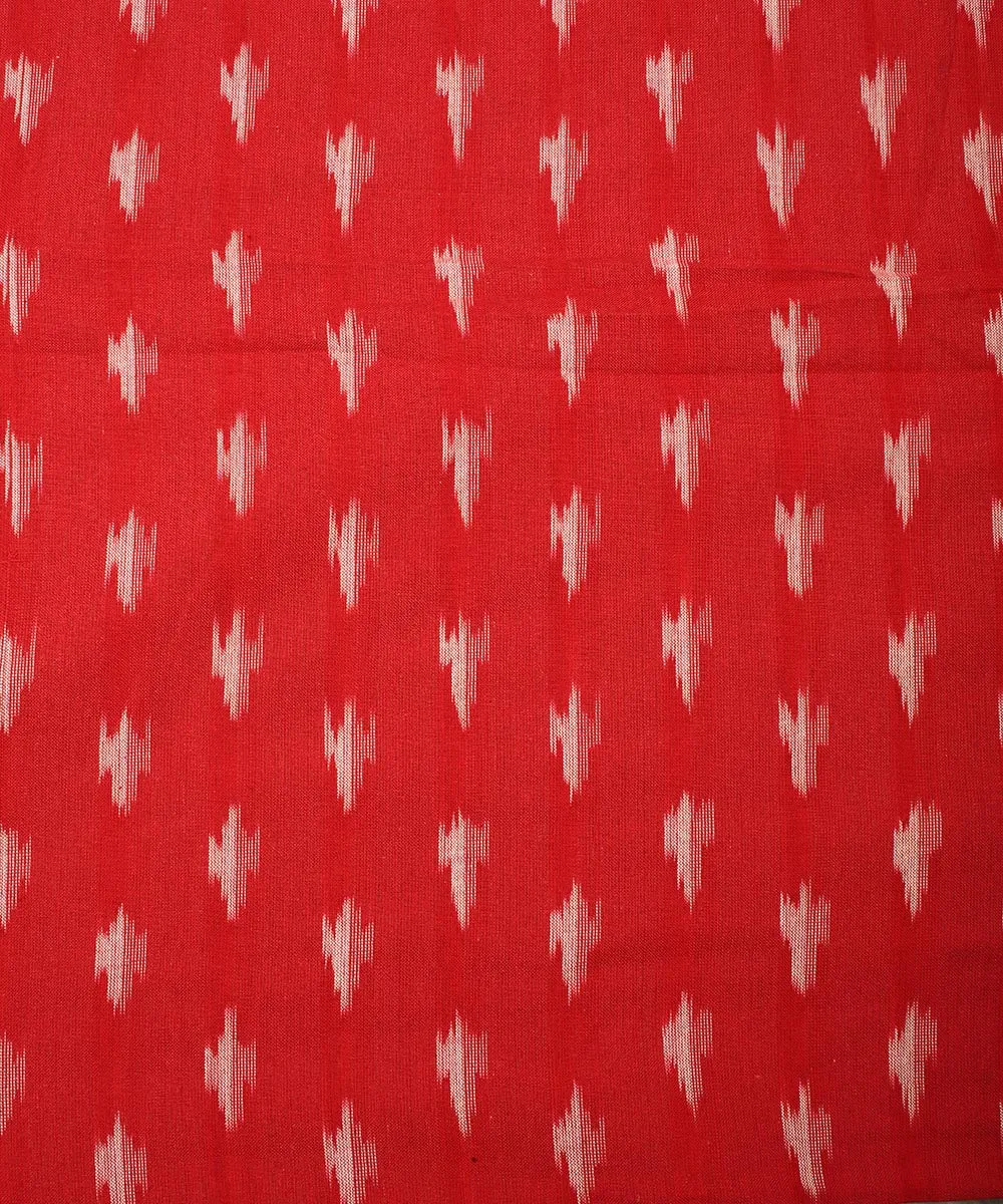 2.5 m Red cotton handloom pochampally ikat fabric