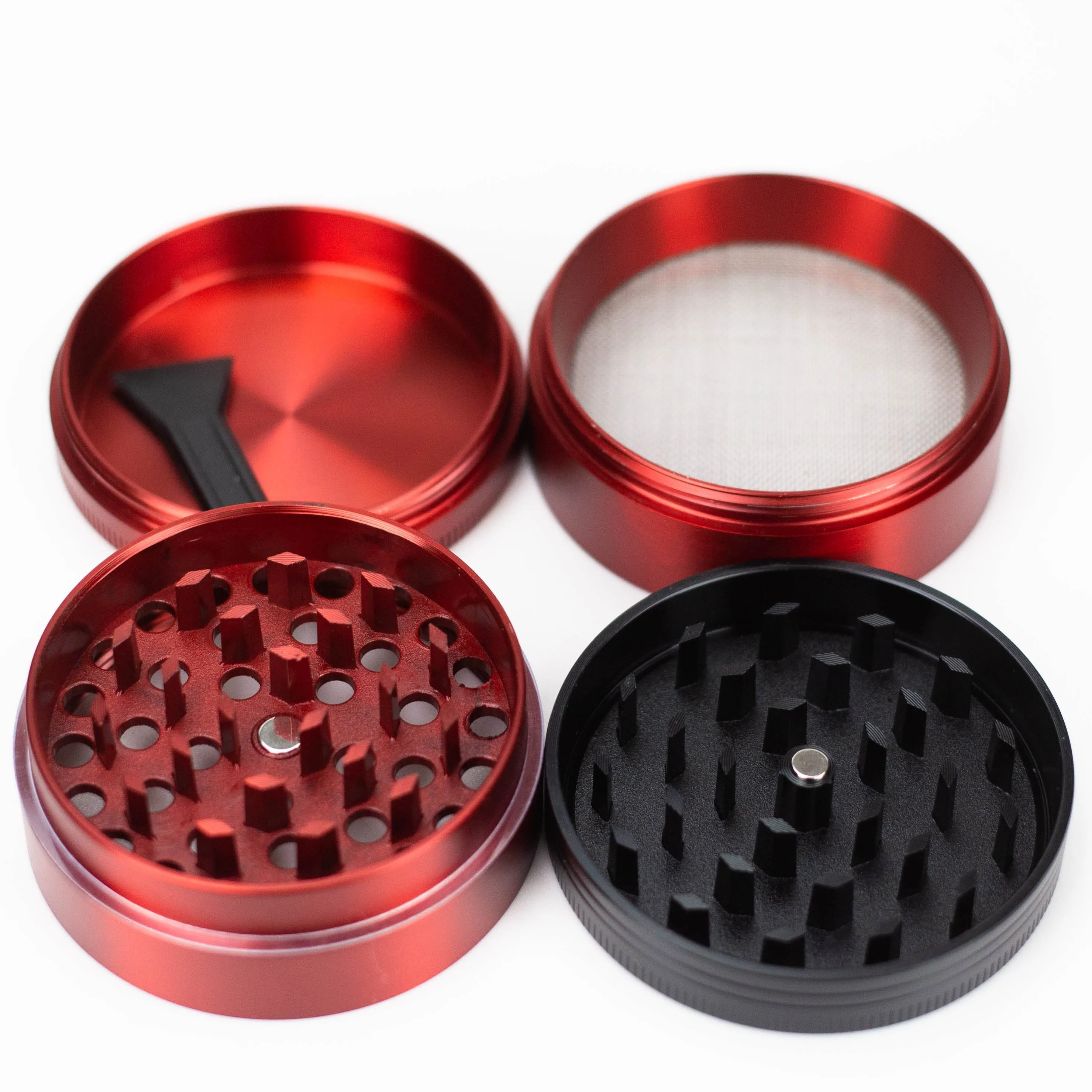 4 Parts Metal Red Grinder by Infyniti