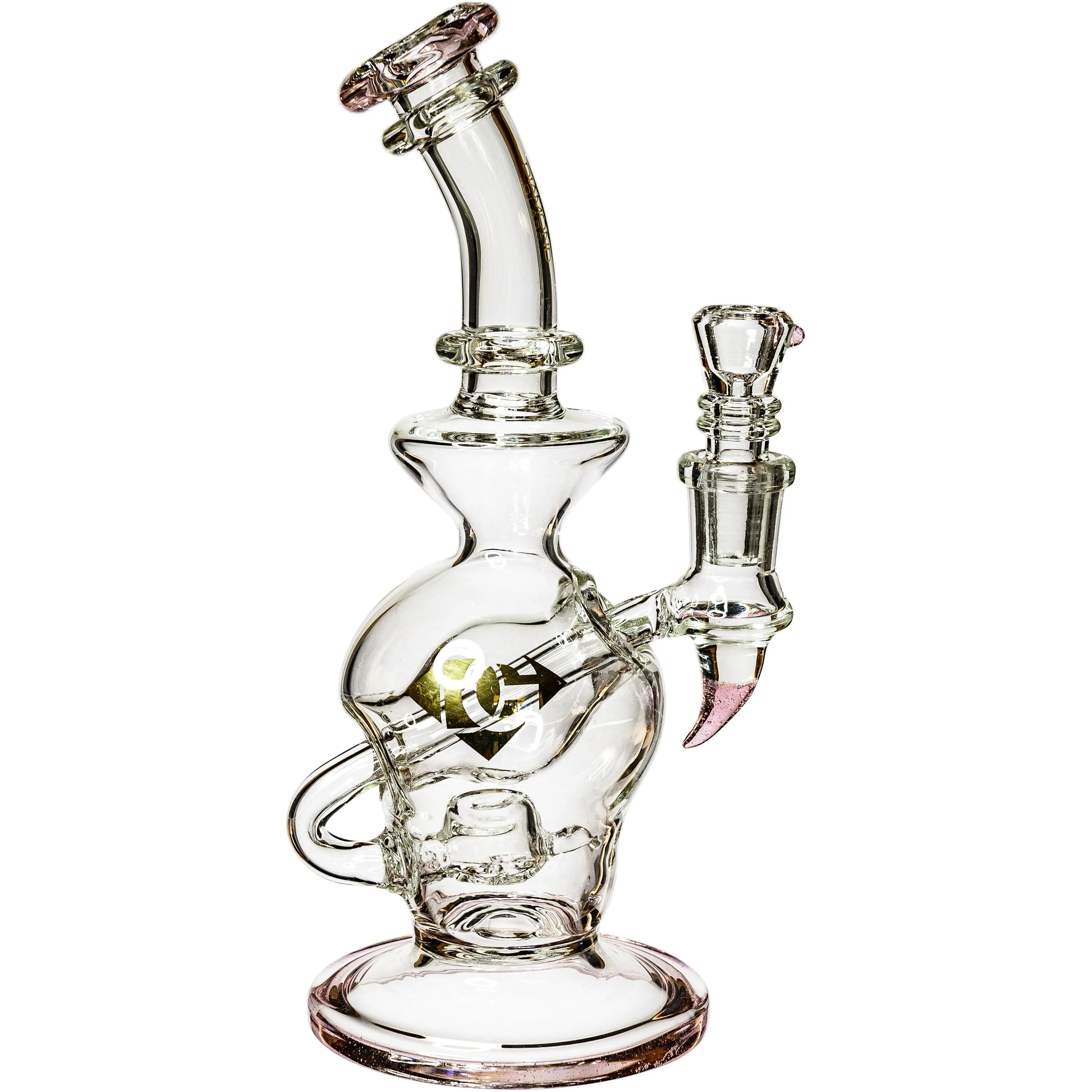 8 Bubble Recycler Rig, by Diamond Glass (free banger included)