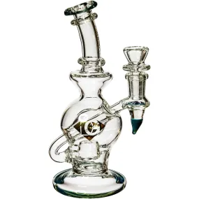 8 Bubble Recycler Rig, by Diamond Glass (free banger included)