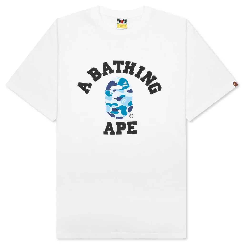 ABC Camo College Tee - White/Blue