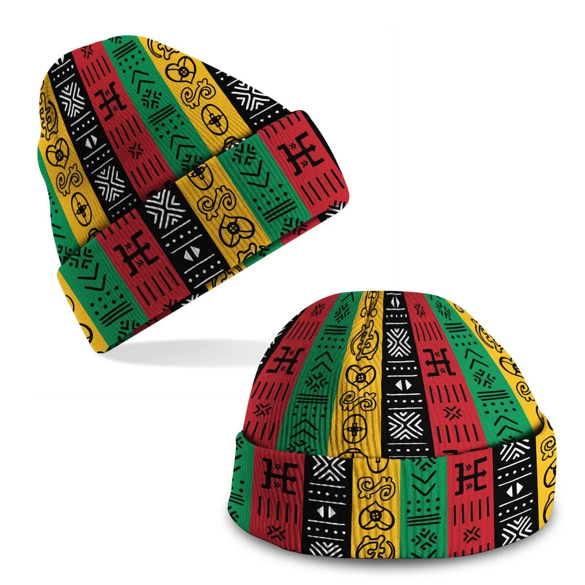 African Symbols In Pan African Colors Kid Beanie Hat