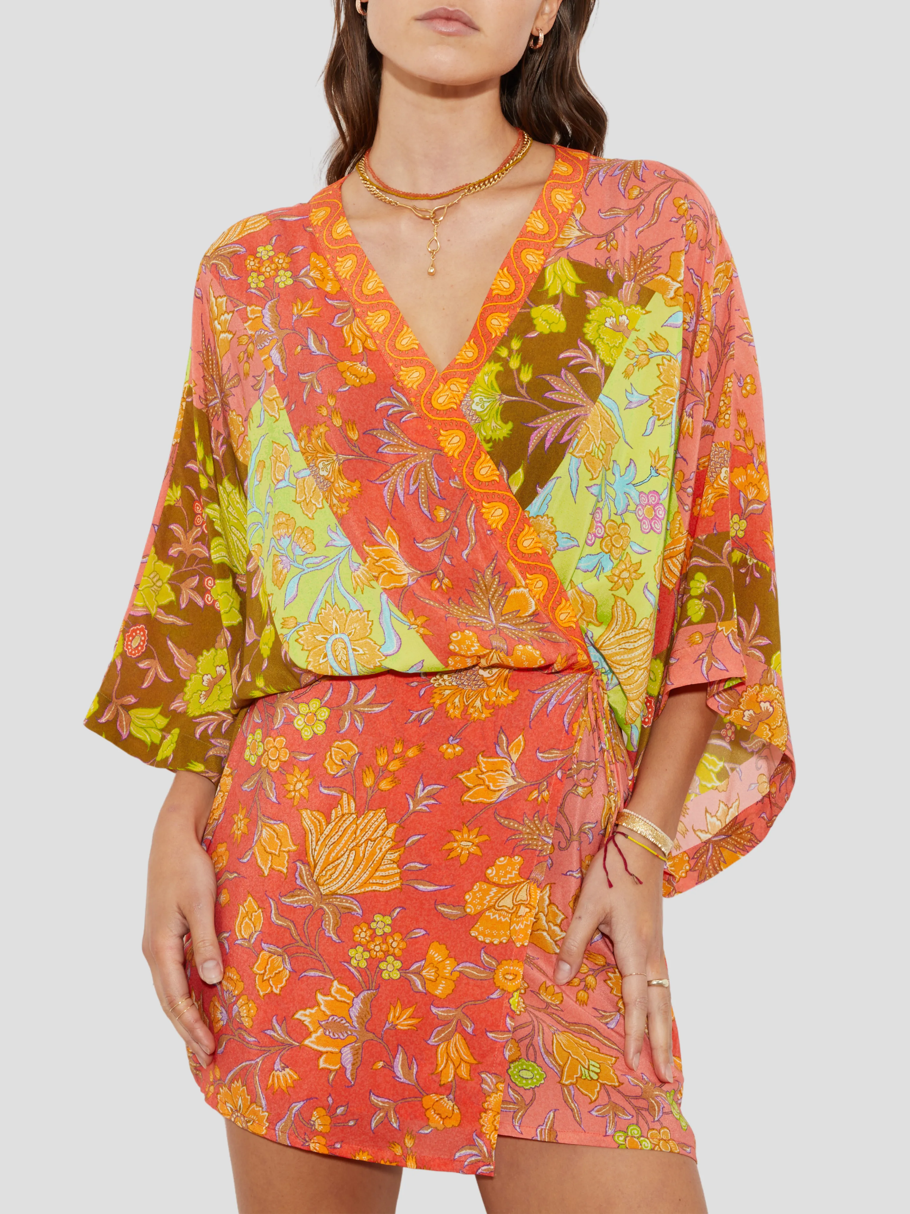 Alvita Silk Robe Mini Dress