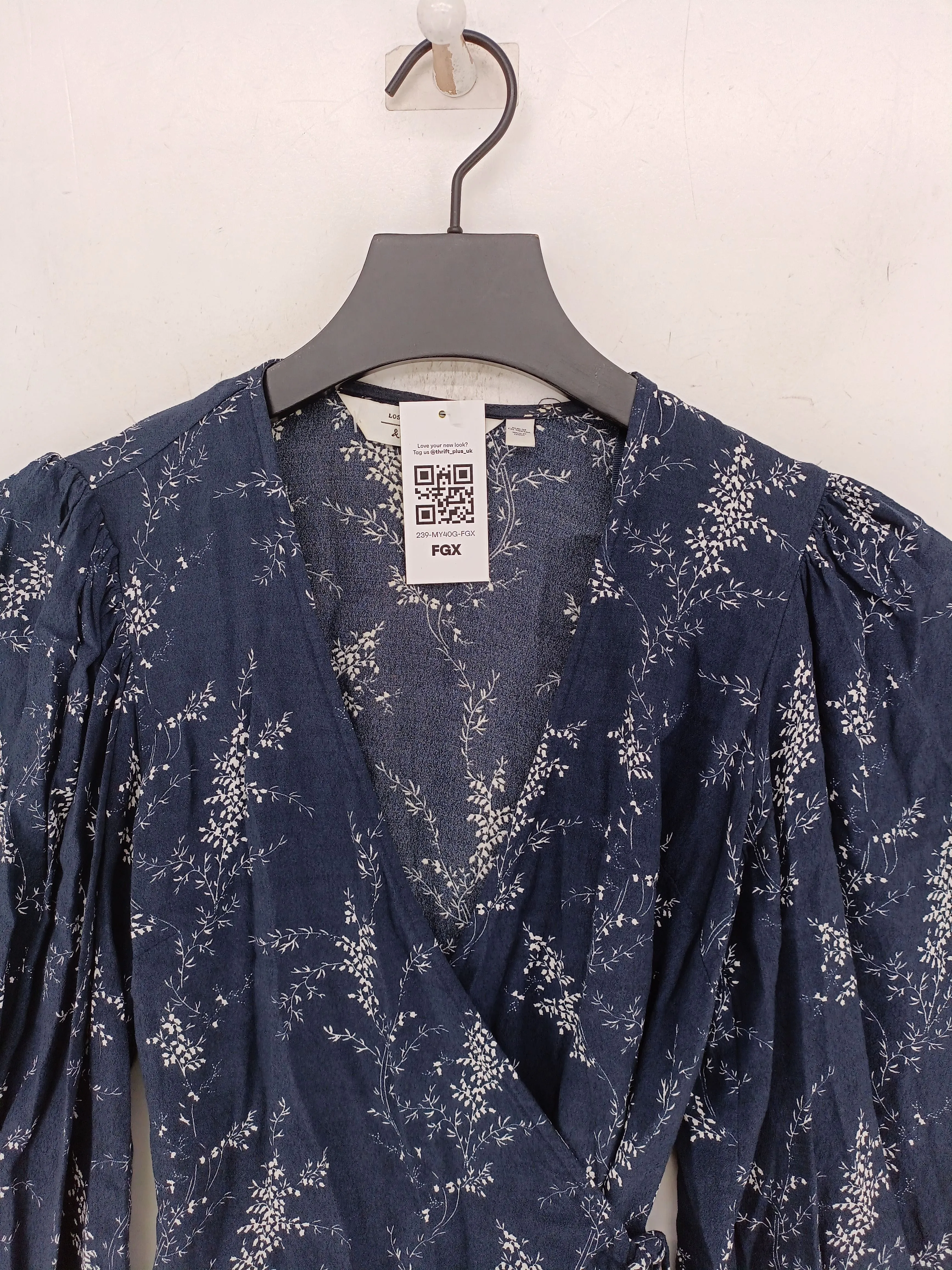 & Other Stories Women's Blouse UK 4 Blue 100% Viscose