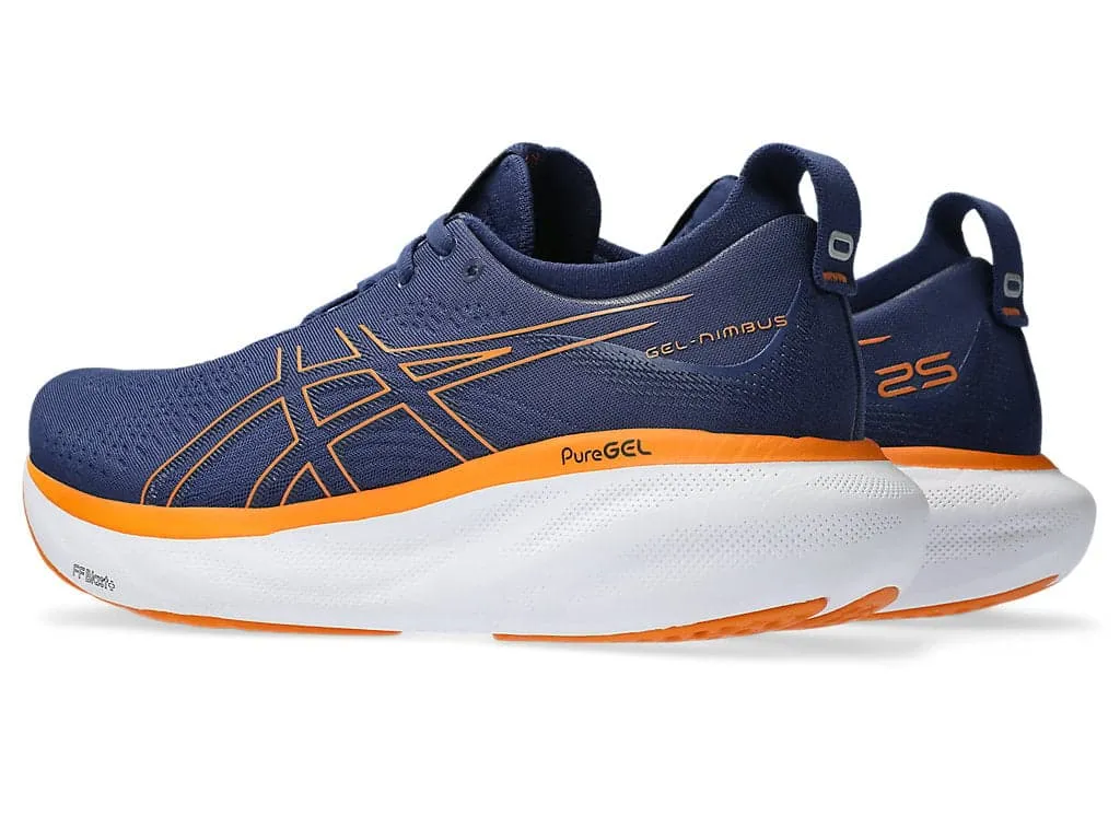 Asics Men's GEL-NIMBUS 25 - DEEP OCEAN/BRIGHT ORANGE