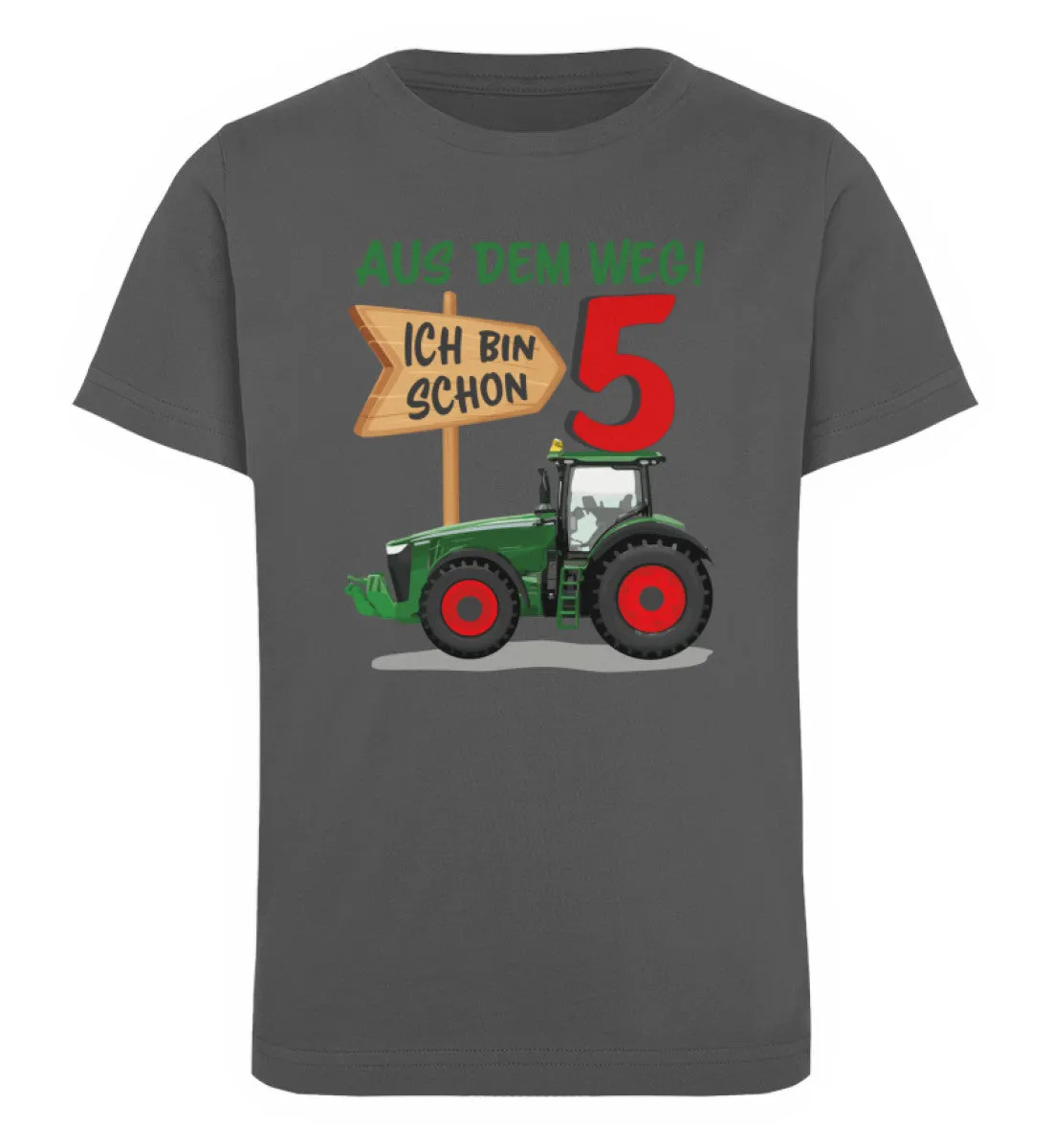 Aus dem Weg ich bin schon 5 Traktor Geburtstag  - Kinder Organic T-Shirt