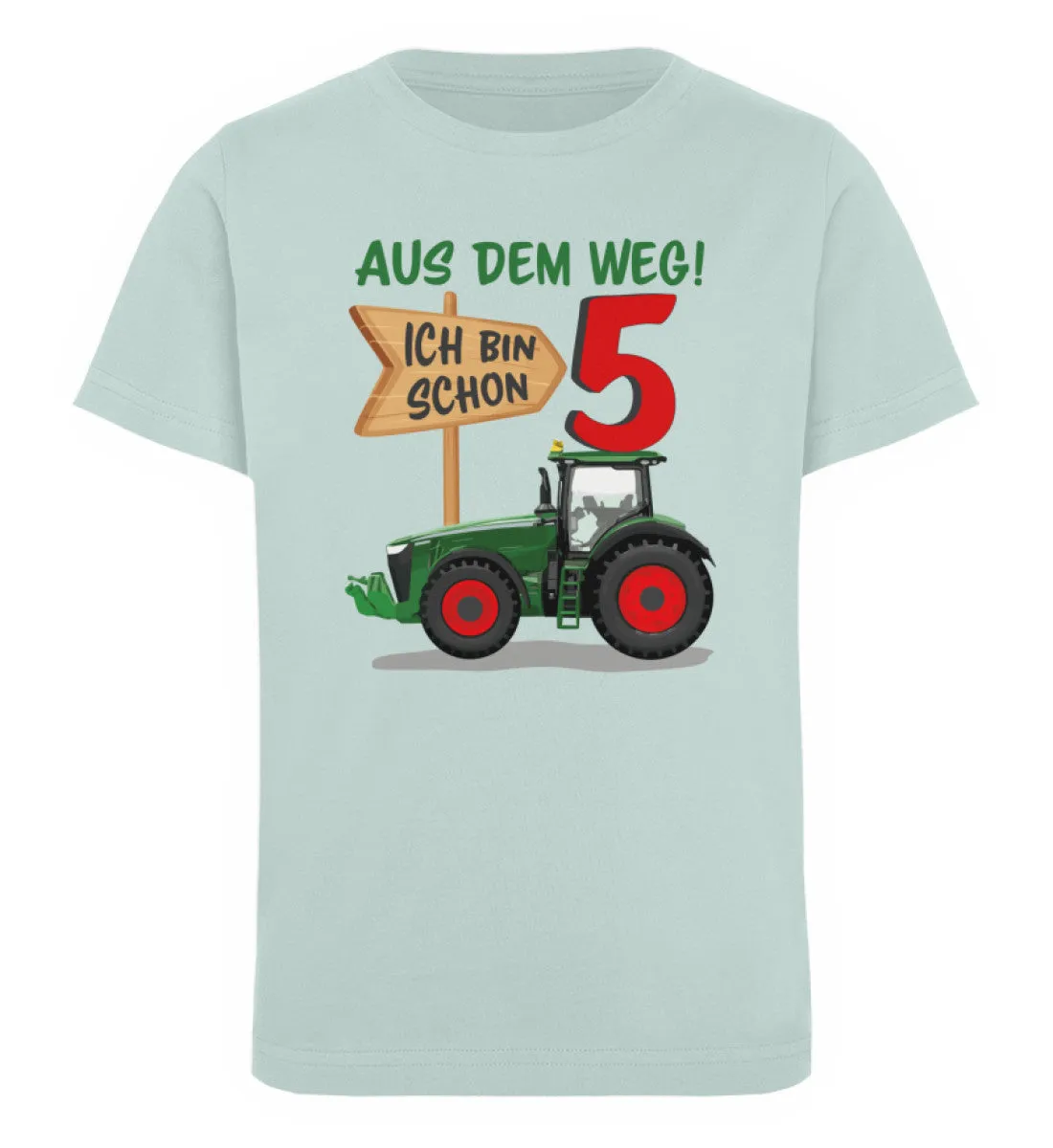 Aus dem Weg ich bin schon 5 Traktor Geburtstag  - Kinder Organic T-Shirt