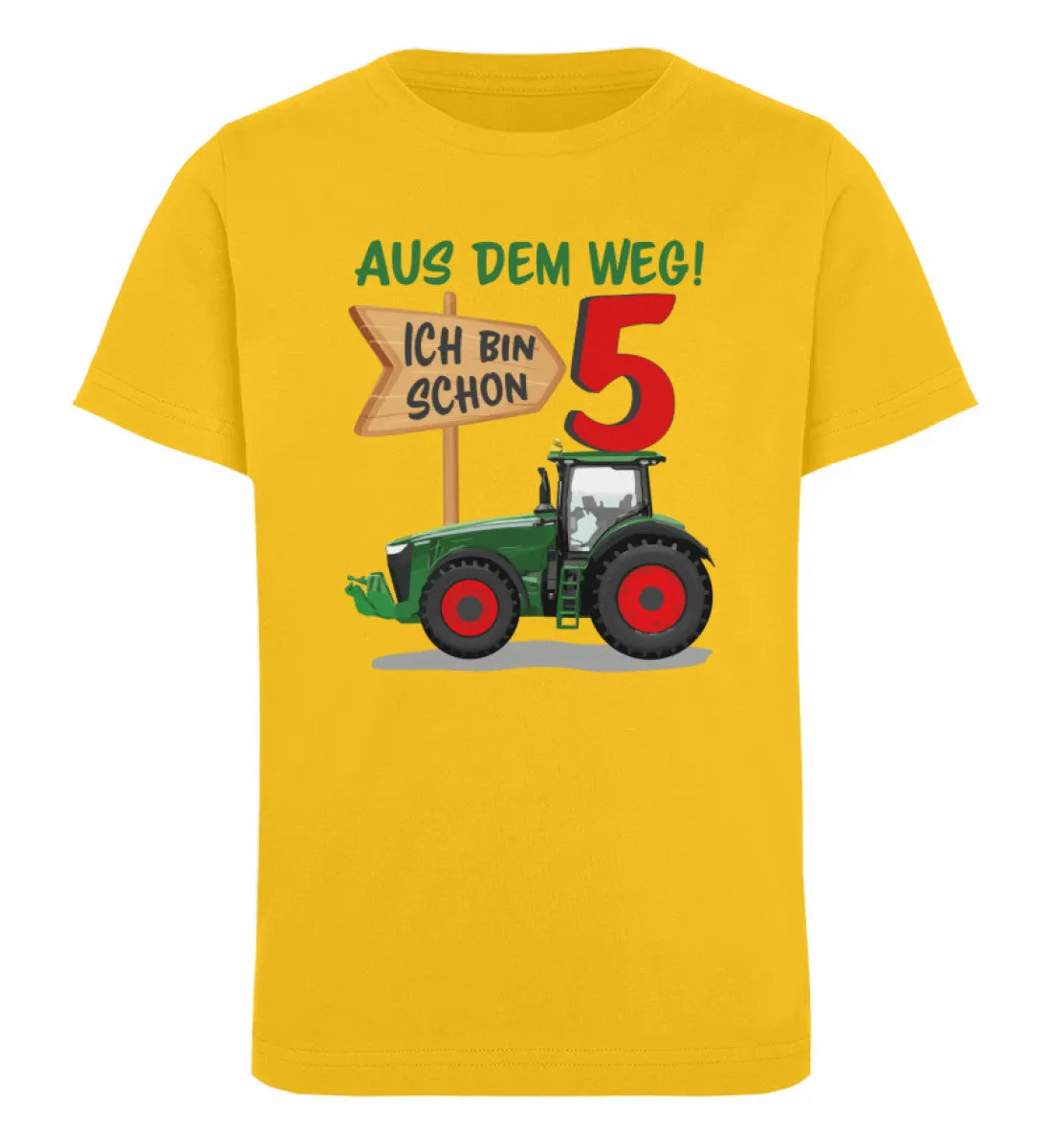 Aus dem Weg ich bin schon 5 Traktor Geburtstag  - Kinder Organic T-Shirt