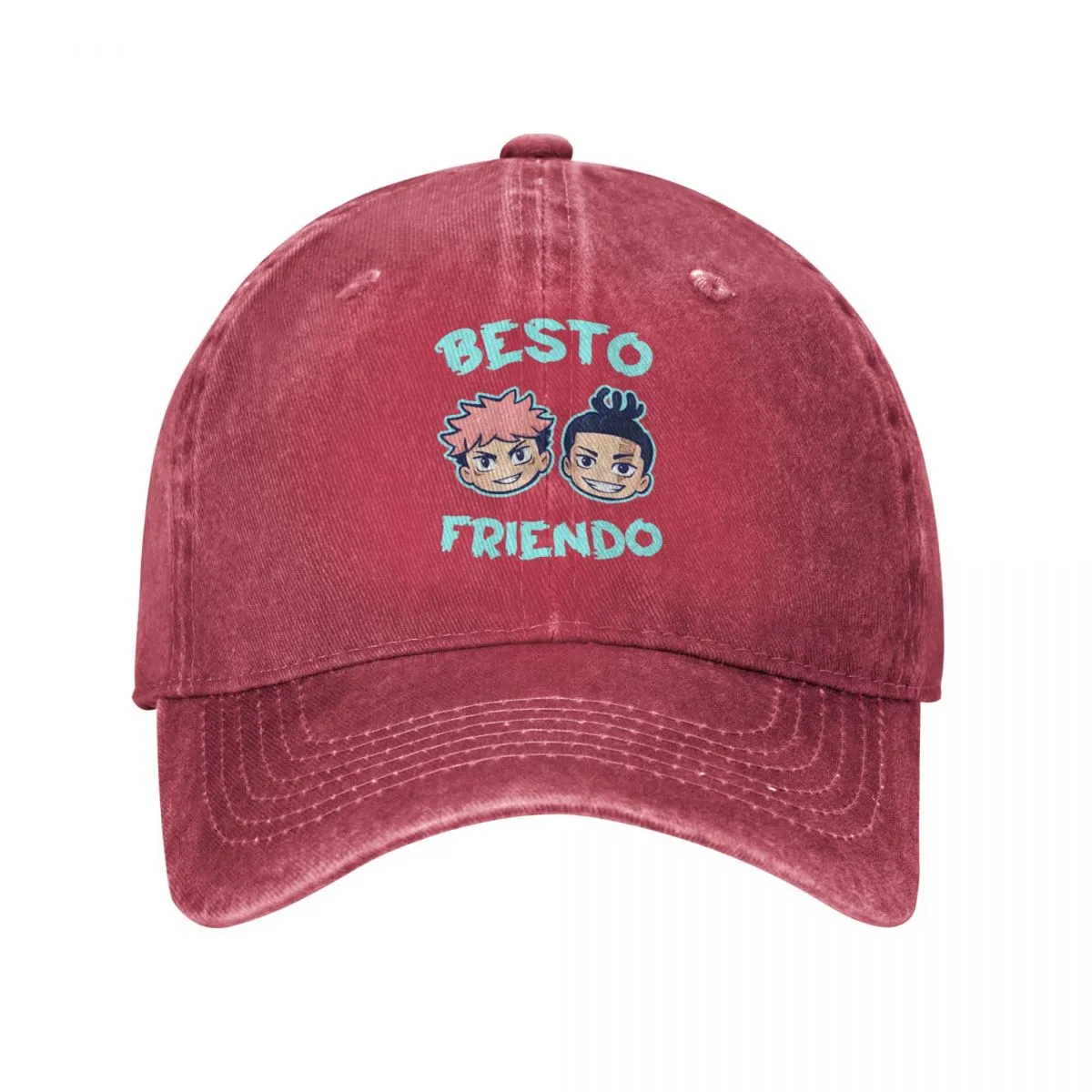 Baseball Caps Vintage  Besto Friendo Yuji Todo Jujutsu Kaisen Distressed Denim Washed Snapback