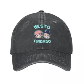 Baseball Caps Vintage  Besto Friendo Yuji Todo Jujutsu Kaisen Distressed Denim Washed Snapback