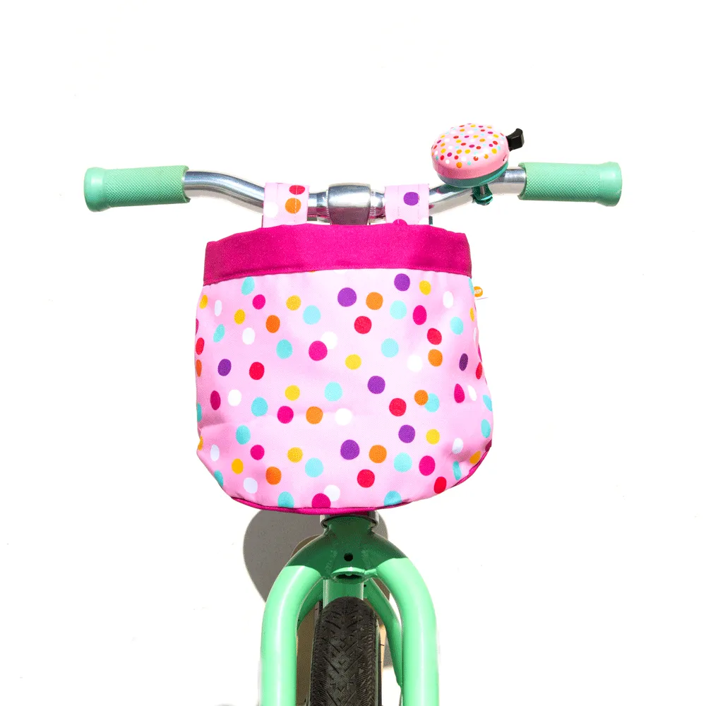 Beep Dots Canvas Bike & Scooter Basket