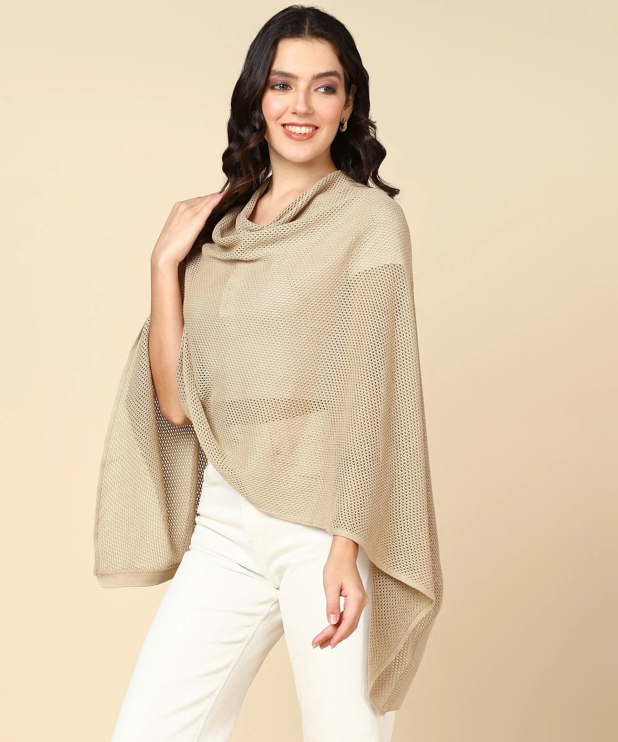 Beige Honeycomb Feeding & Nursing Cover