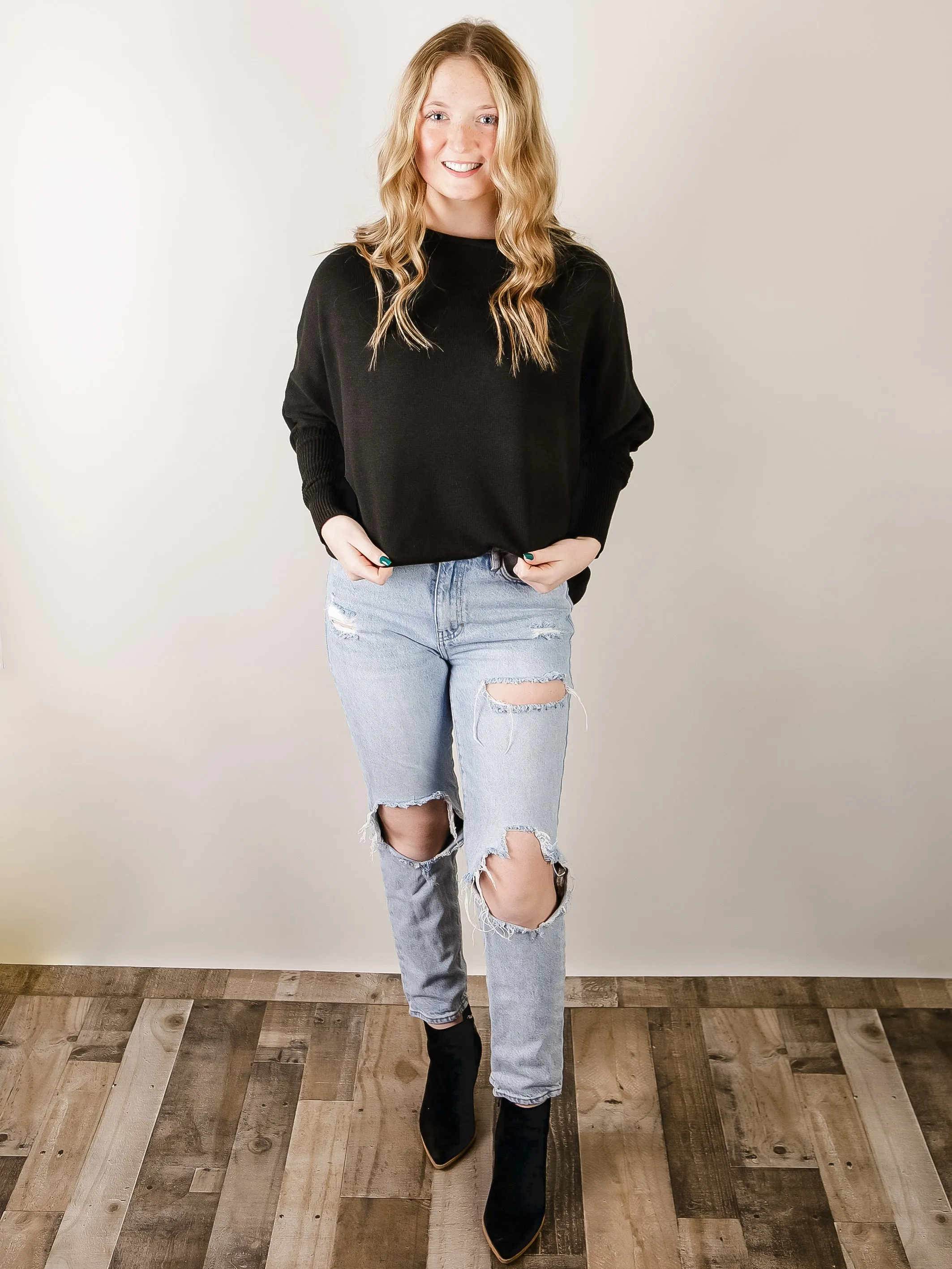 Black Dolman Sweater