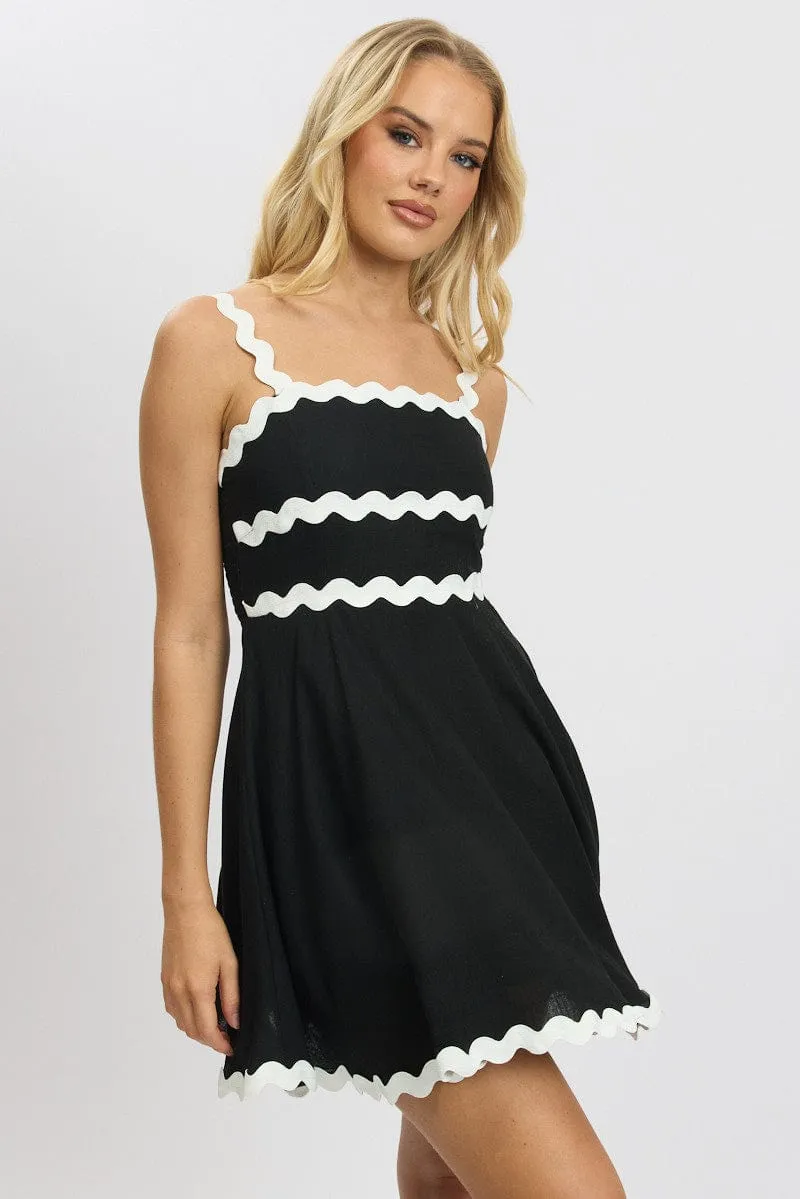 Black Fit And Flare Dress Ric Rac Mini