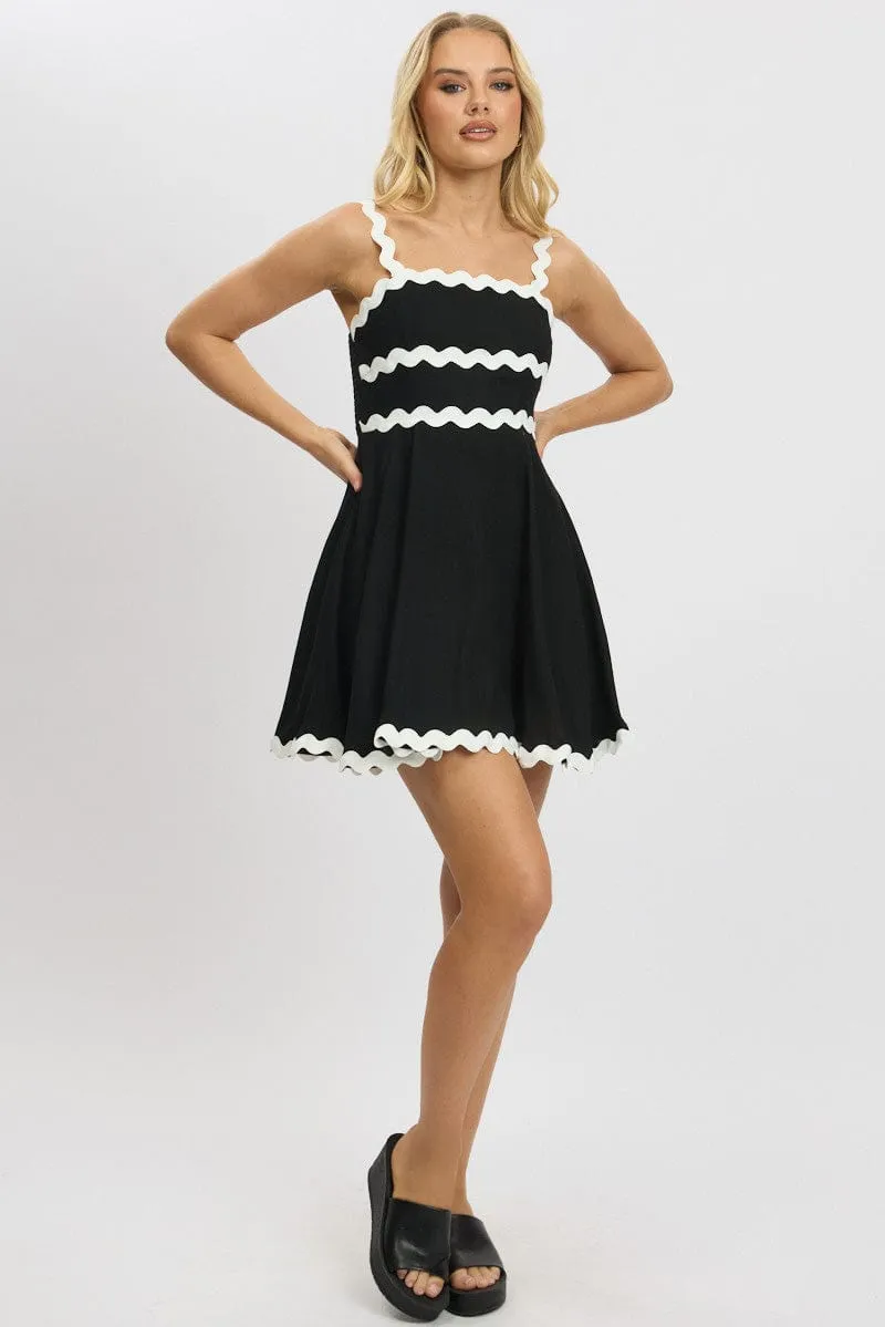 Black Fit And Flare Dress Ric Rac Mini