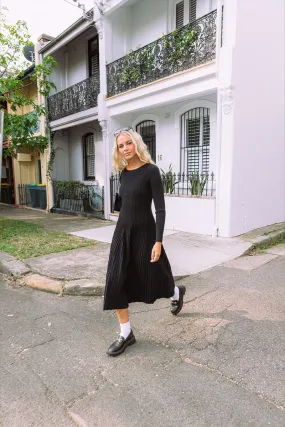 Black Knit Dress Long Sleeve