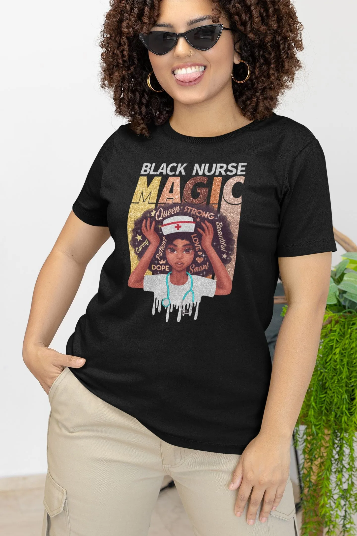 Black Nurse Magic T-shirt