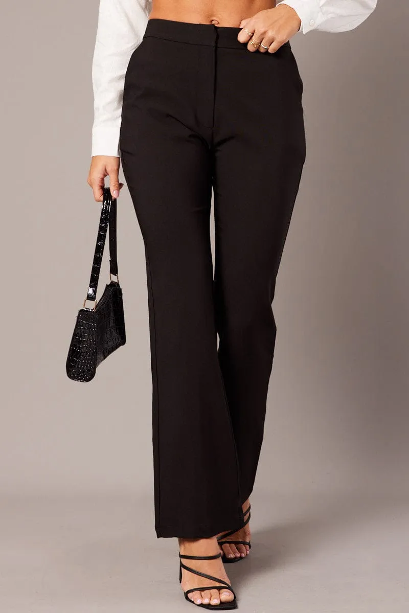 Black Slim Pants High Rise