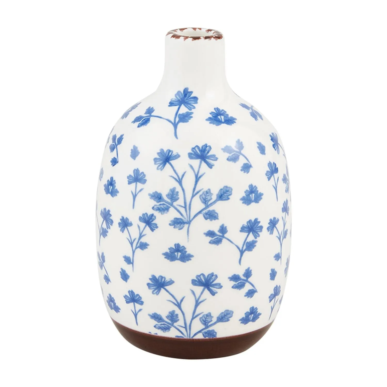 Blue Floral Bud Vase