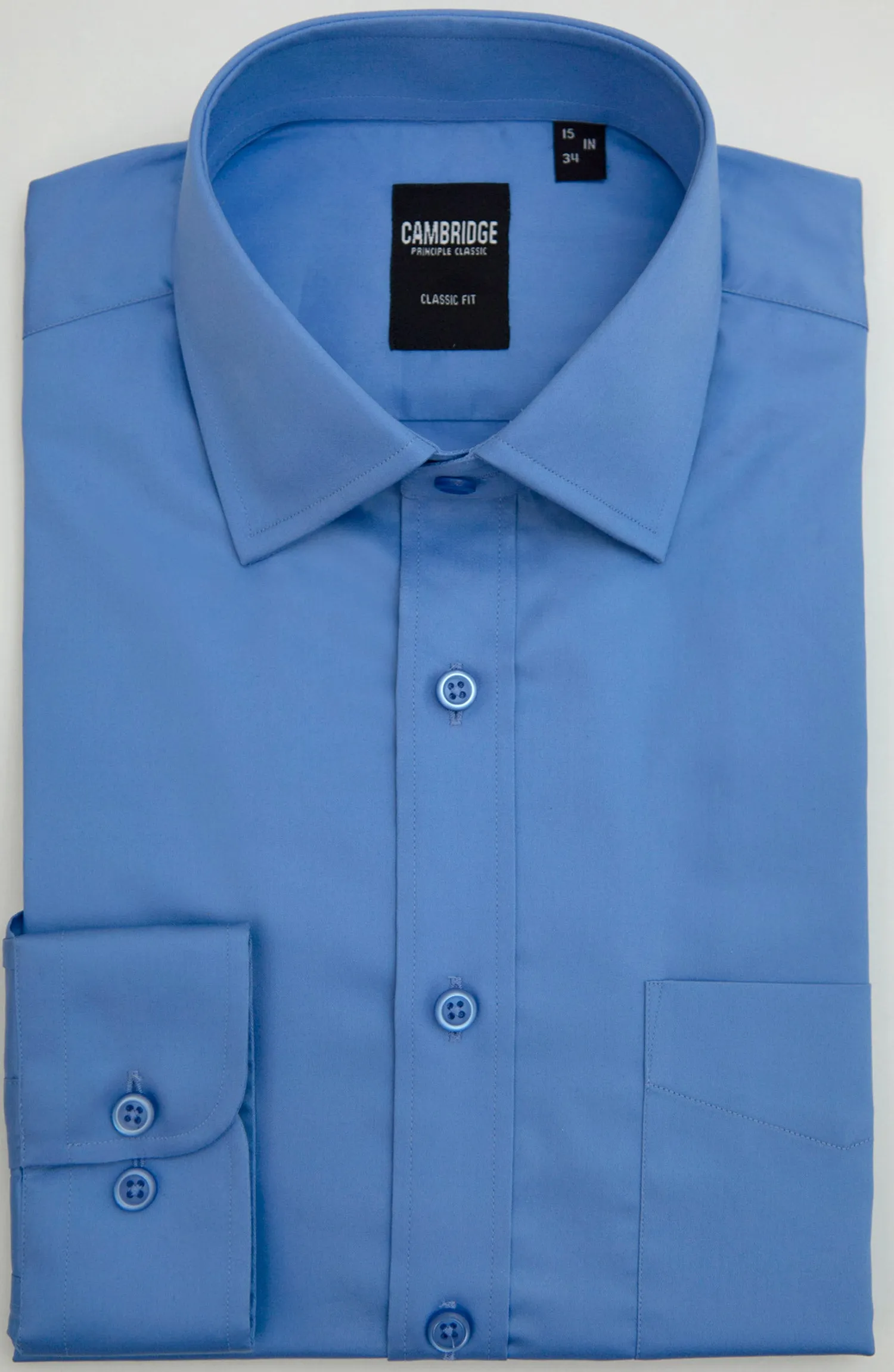 Blue Plain Formal Shirt