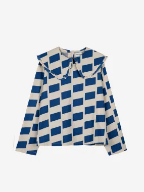 Bobo Choses WOMAN | Wide-collared check shirt