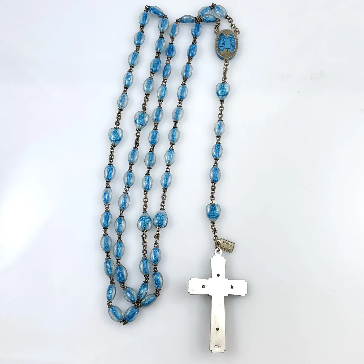 Brevet Blue Italian Rosary Vintage