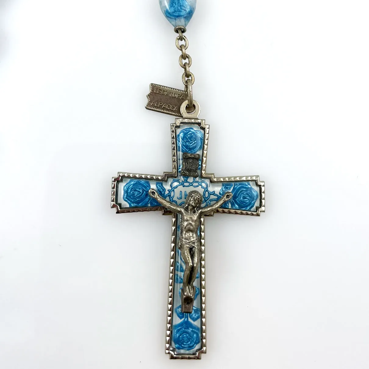 Brevet Blue Italian Rosary Vintage