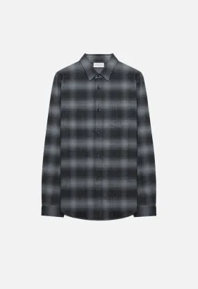 Brushed Flannel Button Up / Grey