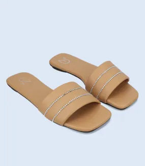 BW9463-BEIGE-Women Slipper