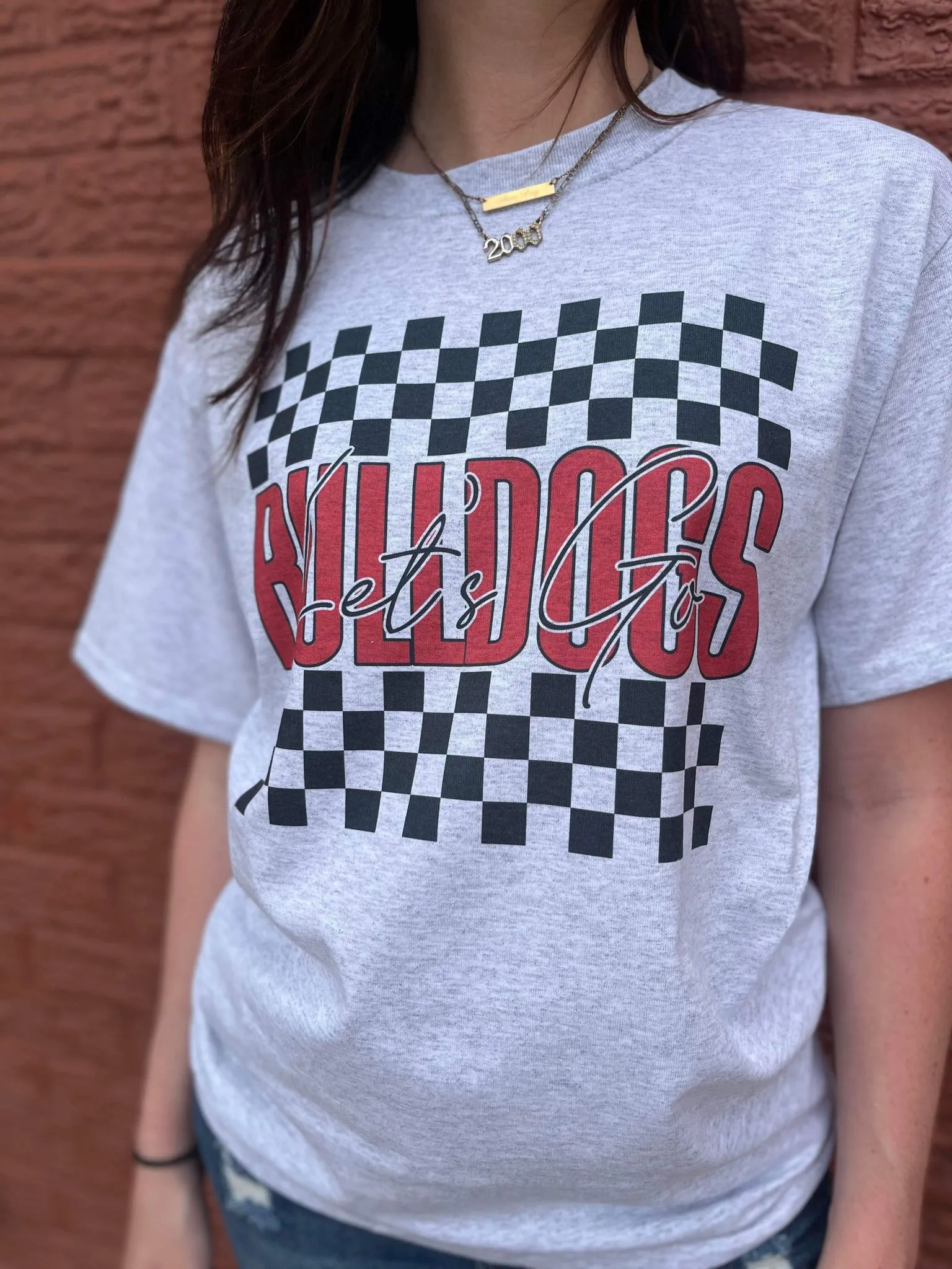 Checkered Custom Mascot Tee