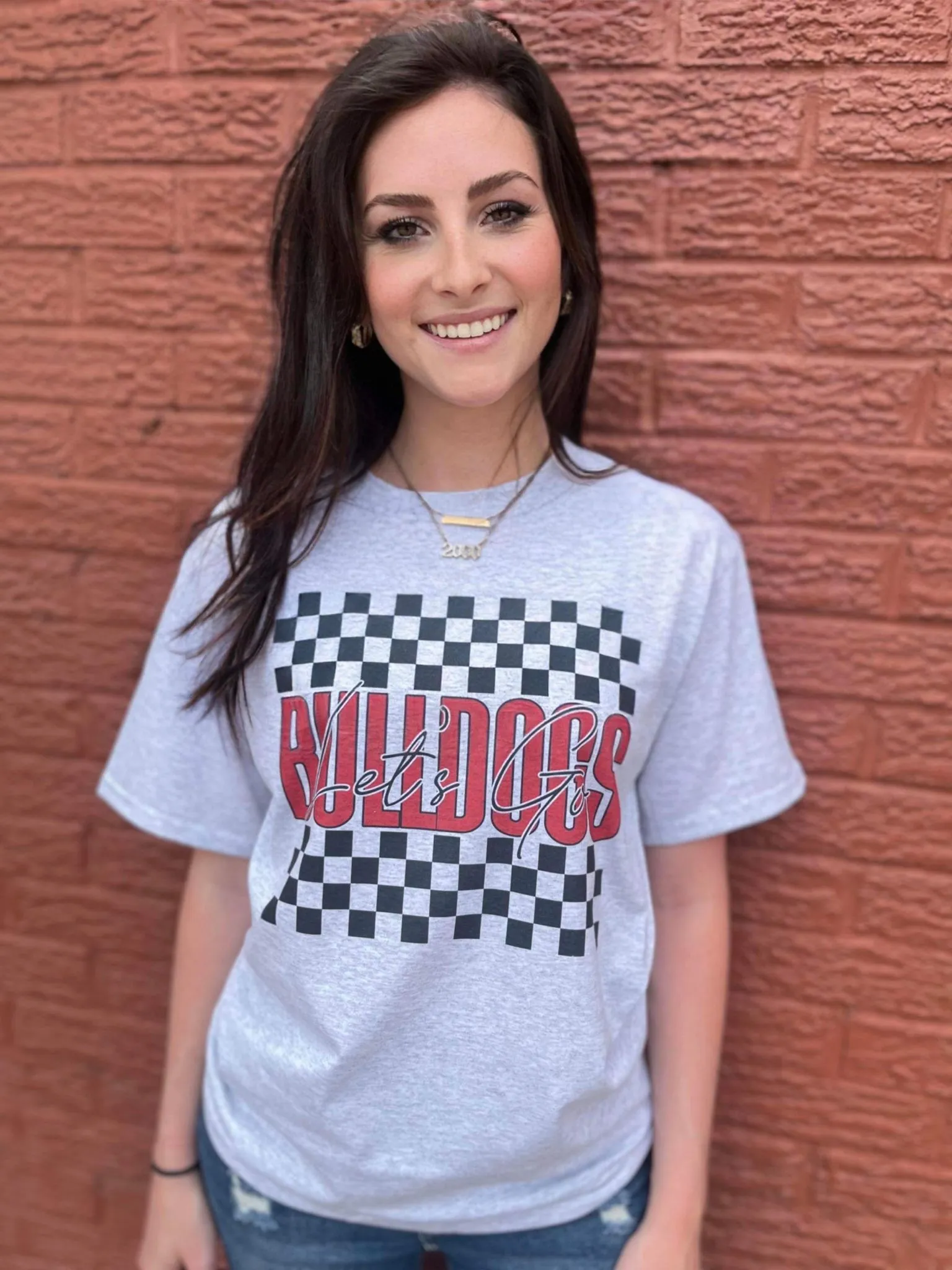 Checkered Custom Mascot Tee