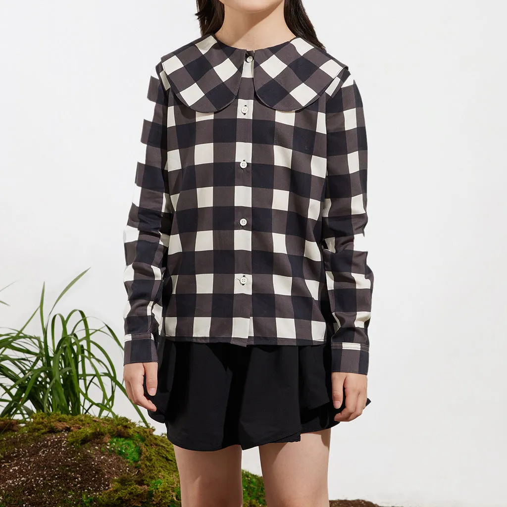 Chequered Doll Collar Shirt