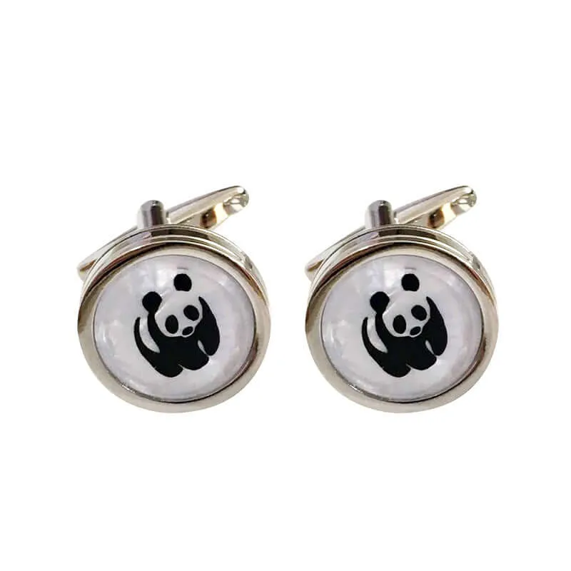 Chinese Style Little Panda Cartoon Men's Children's Swank Cufflinks