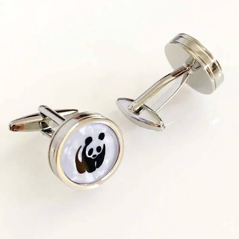 Chinese Style Little Panda Cartoon Men's Children's Swank Cufflinks