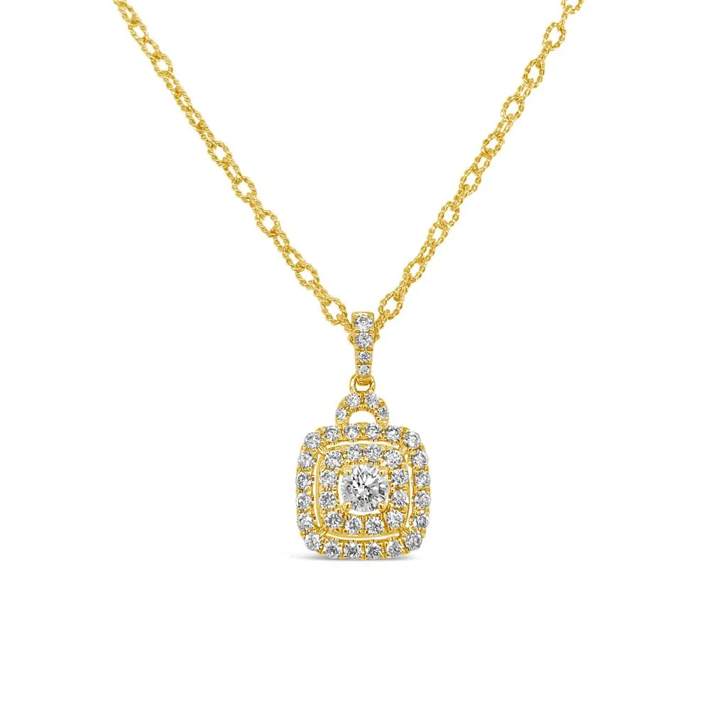 Clara by Martin Binder Diamond Double Halo Necklace (0.71 ct. tw.)