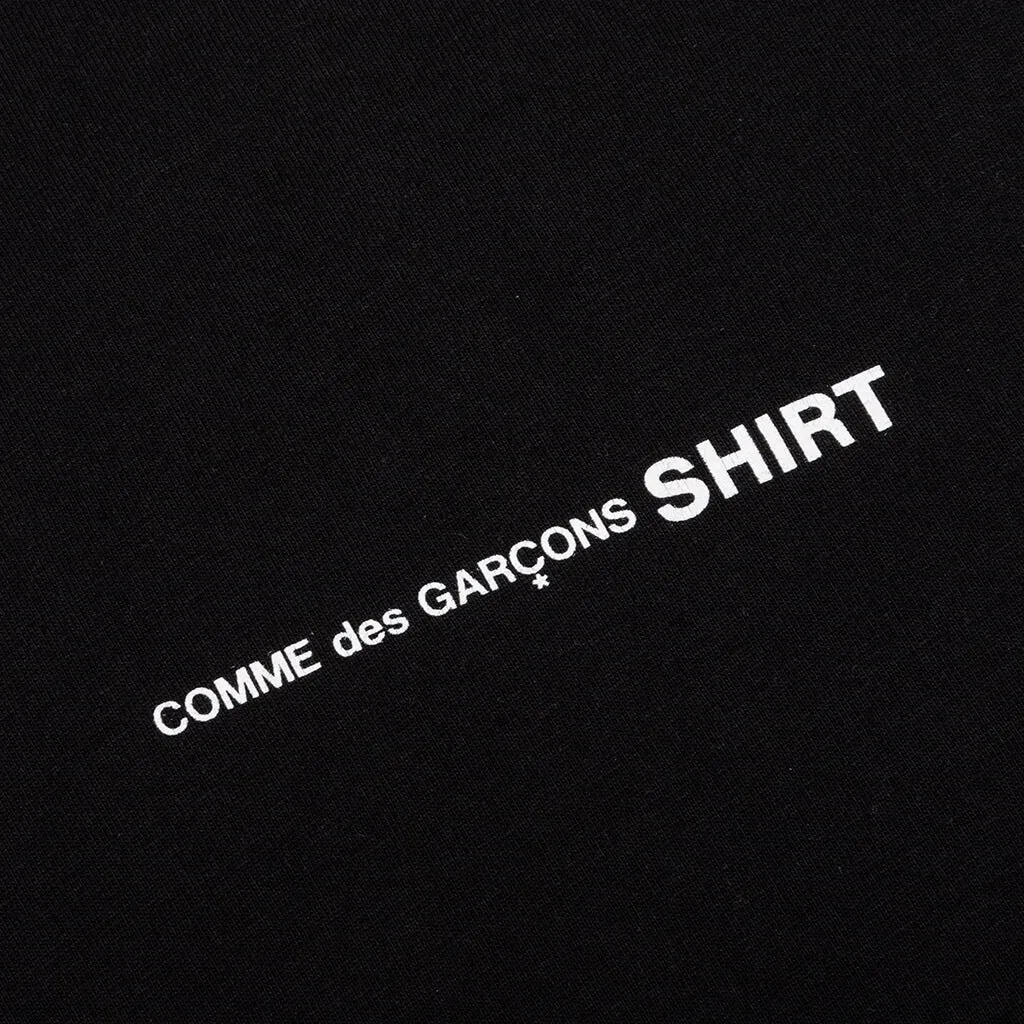 Comme Des Garcons SHIRT L/S Chest Logo Tee - Black