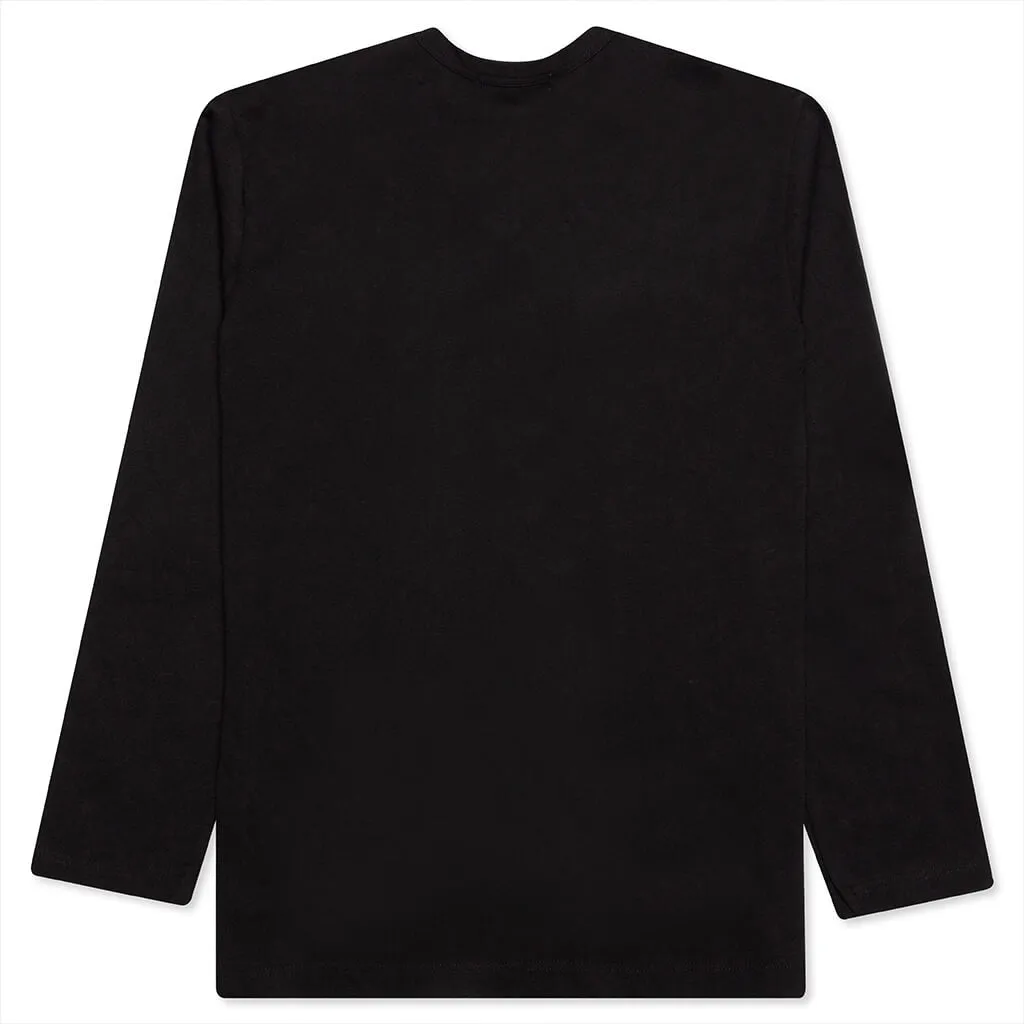 Comme Des Garcons SHIRT L/S Chest Logo Tee - Black