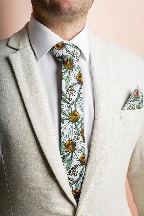 Cotton Tie - Banksia Grey