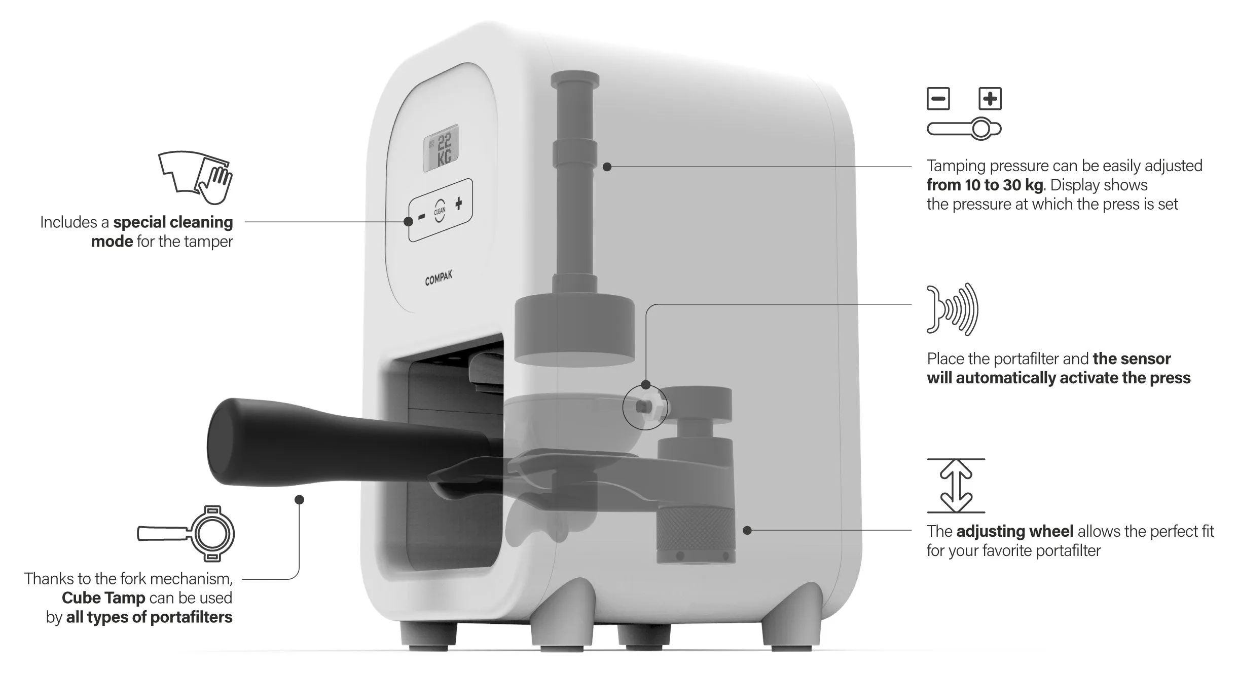 Cube Automatic Tamper by Compak