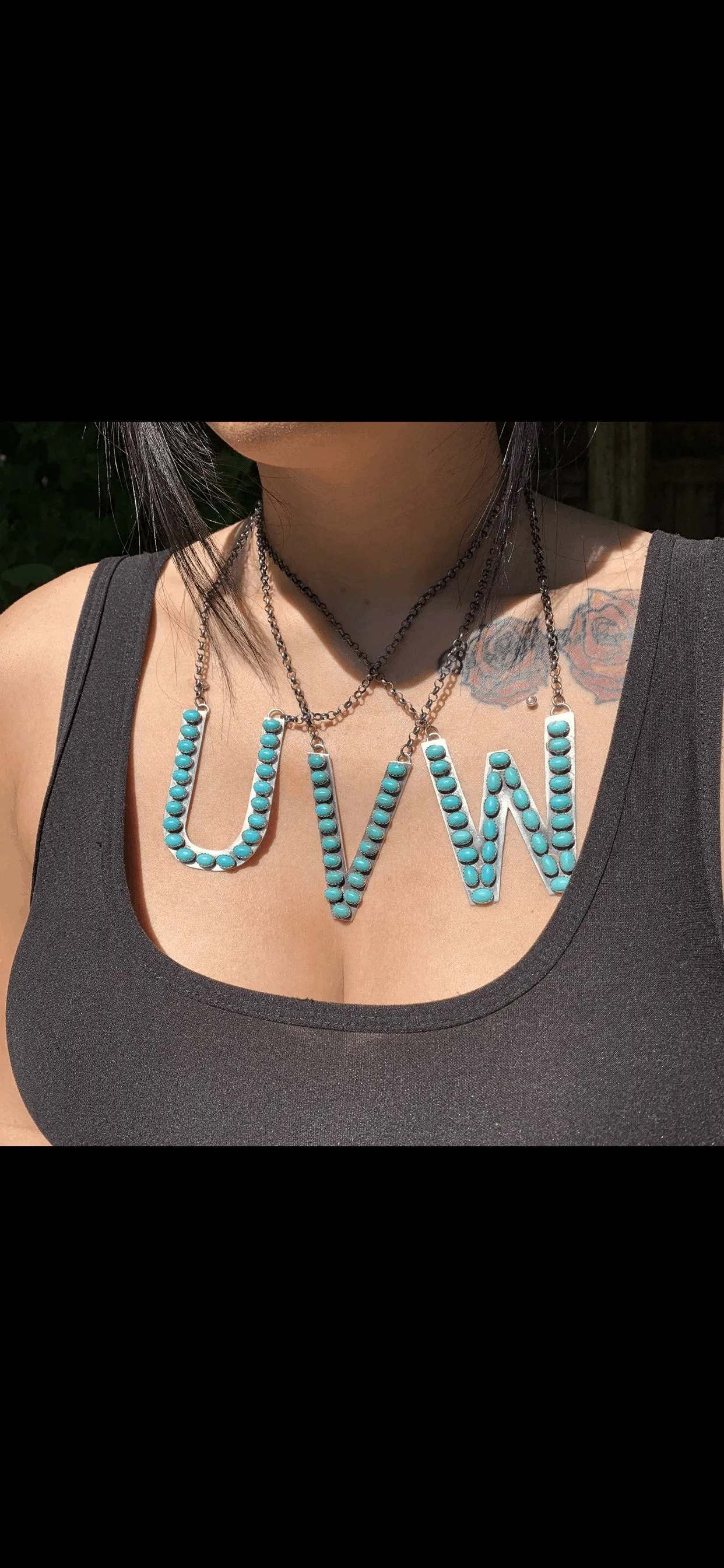 Custom Letter U Necklace