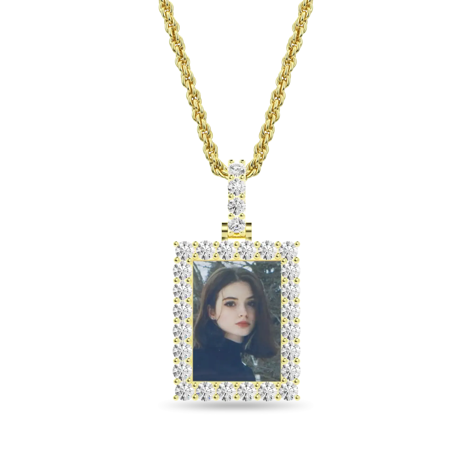 Custom Rectangle Photo Pendant