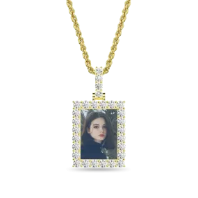 Custom Rectangle Photo Pendant