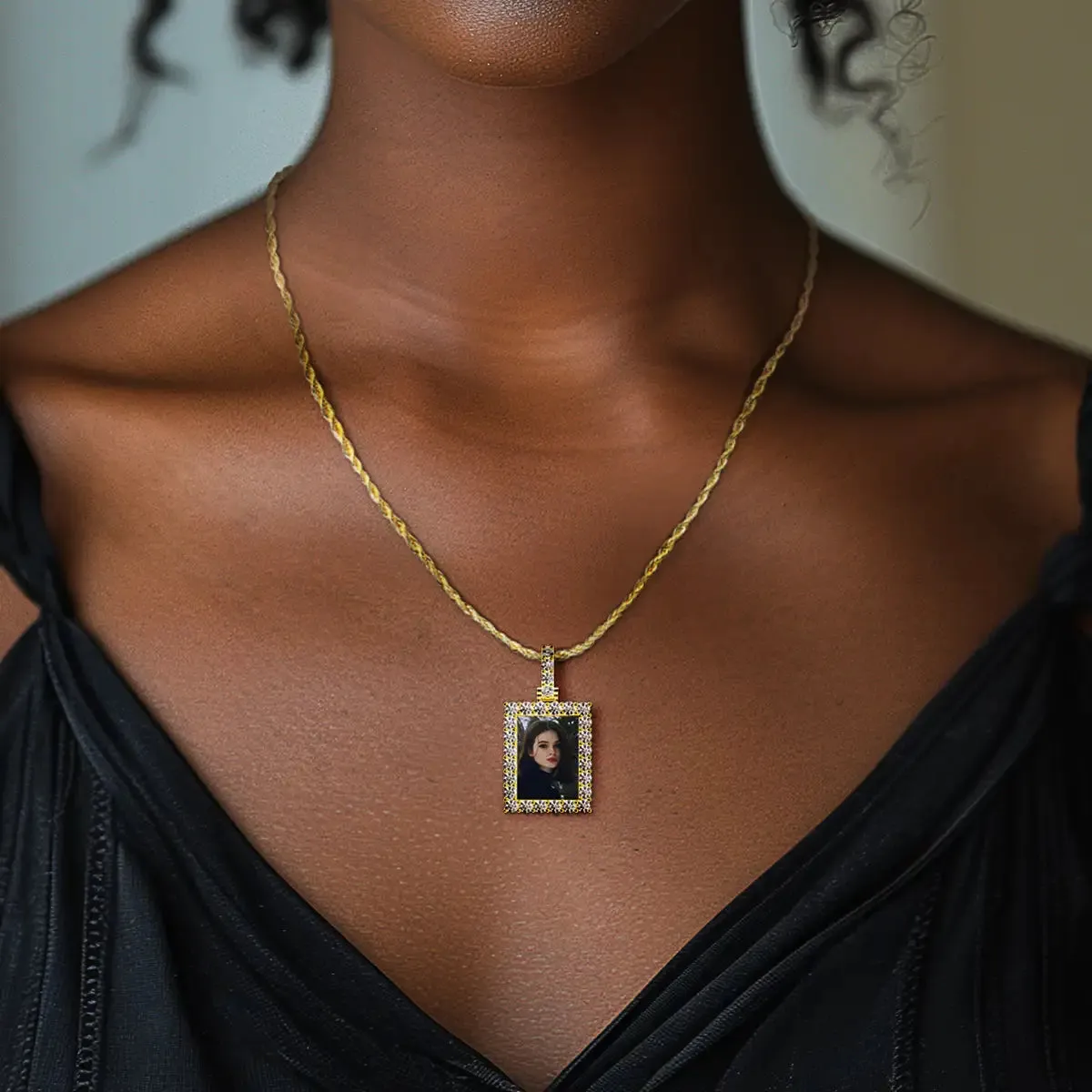 Custom Rectangle Photo Pendant