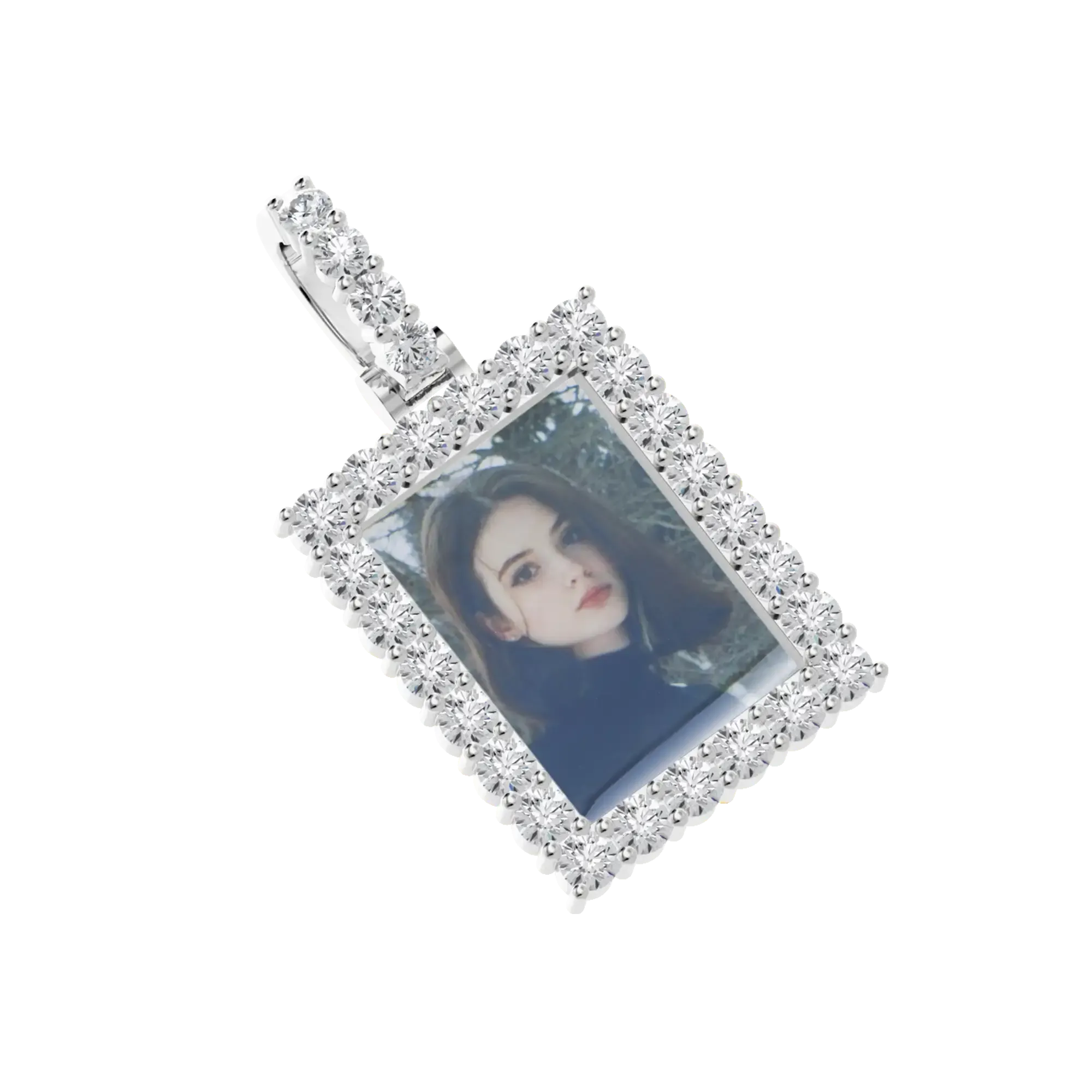 Custom Rectangle Photo Pendant