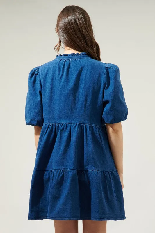 Denim Babydoll Dress