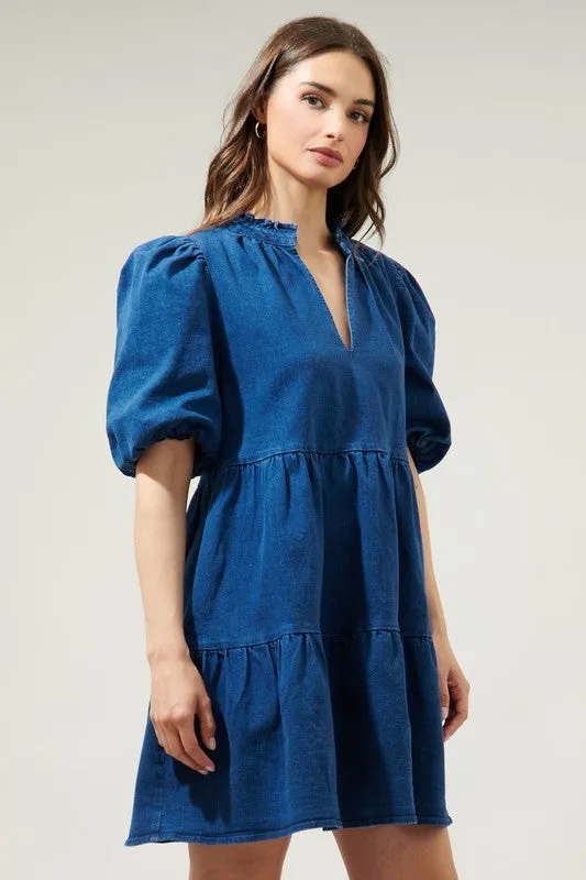 Denim Babydoll Dress